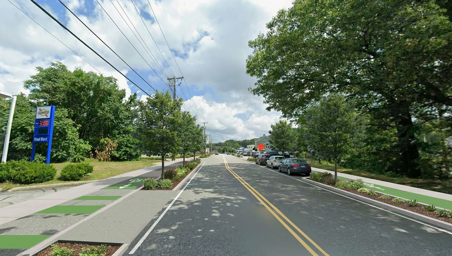 After: Concept 1: Fletcher St to Alpine Ln